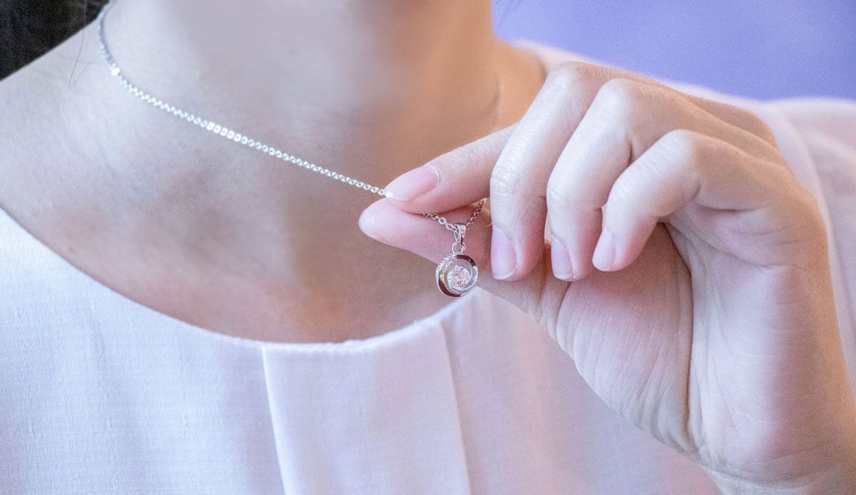 Majalica純銀項鍊-愛心幸運草