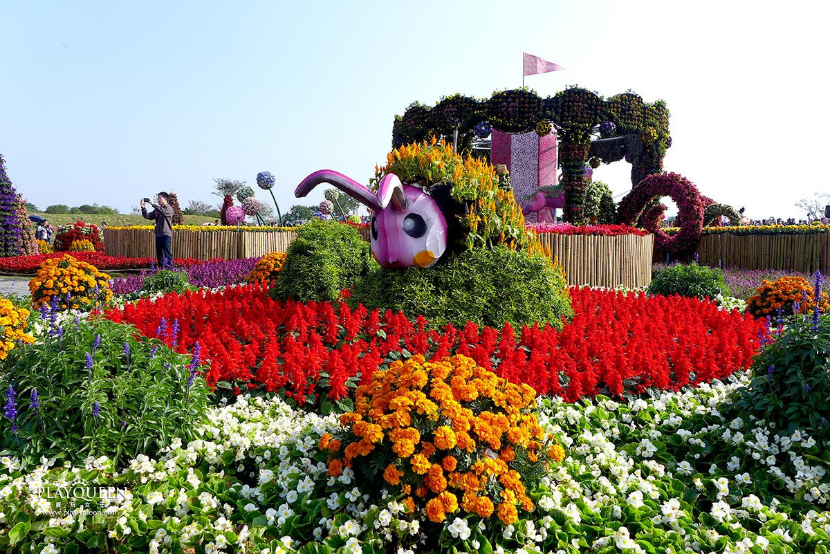 2016臺中國際花毯節，后里花田綠廊