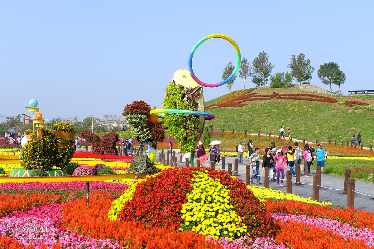 2016臺中國際花毯節，后里花田綠廊