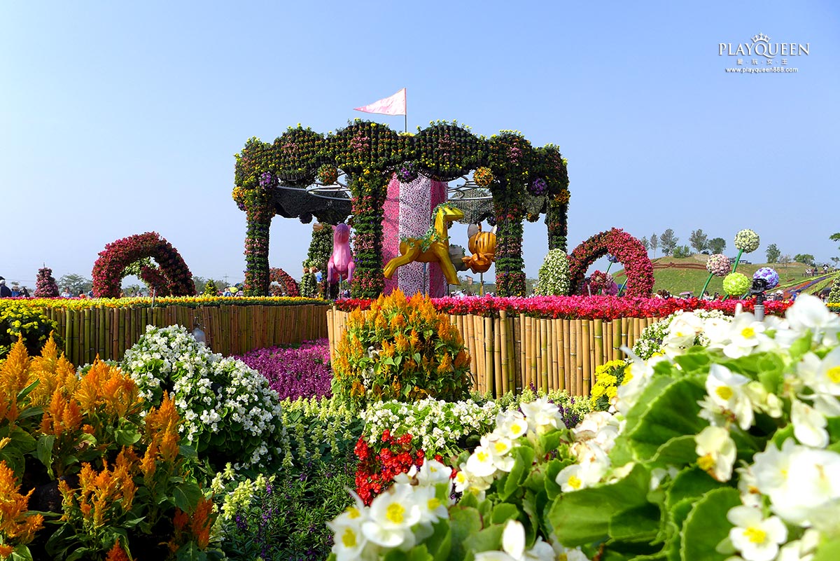 2016臺中國際花毯節，后里花田綠廊