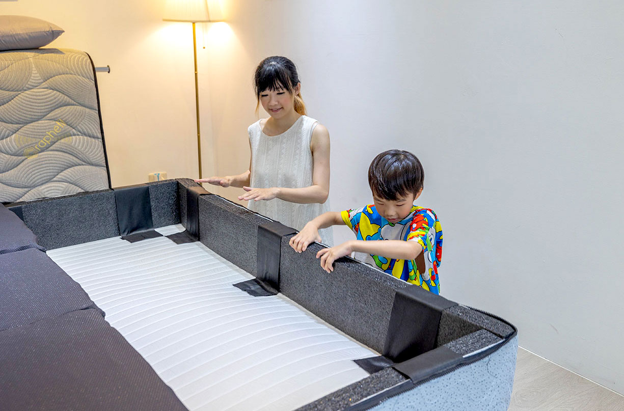 Plus mofa方塊舒床墊-女王團購限定優惠、六塊分體式獨立筒，自由調整軟硬度，試睡60天＋10年保固，買床墊超安心