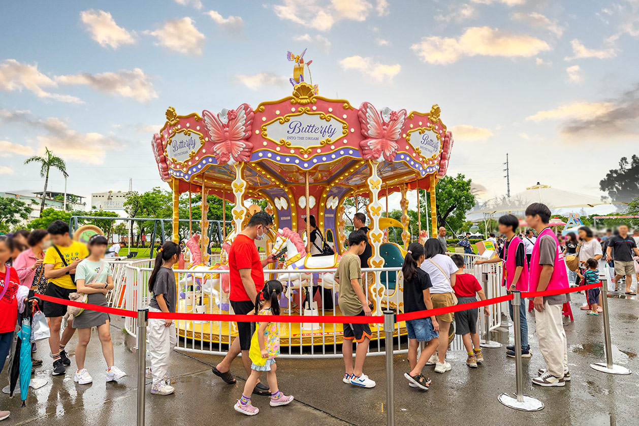 2025屏東夏日嘉年華免費入園｜童話冰宮｜狂歡遊樂園海盜船、瘋狂蛋糕，氣墊城堡、夏日兜風樂園賽車｜夏日遊園｜屏東夏日派對活動推薦